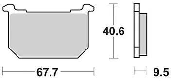 TRW bremsbelag mcb 516 brake pads organ. mcb 516