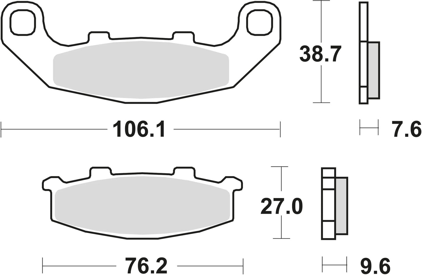TRW bremsbelag mcb 586 brake pads sinter mcb 586 sv