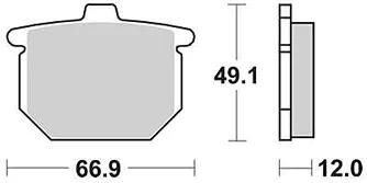 TRW bremsbelag mcb 62 brake pads organ. mcb 62