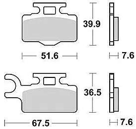 TRW bremsbelag mcb 714 brake pads sinter mcb 714 si