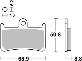 TRW bremsbelag mcb 611 brake pads sinter mcb 611 trq