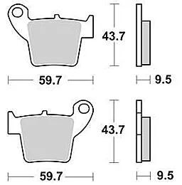 TRW bremsbelag mcb 730 brake pads sinter mcb 730 rsi