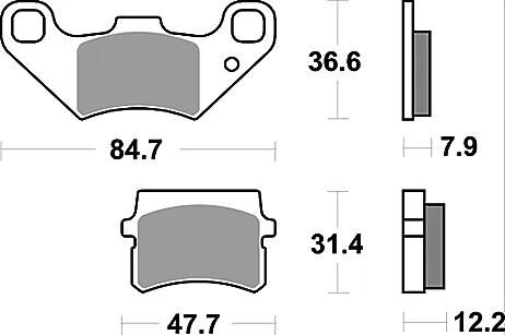 TRW bremsbelag mcb 807 brake pads organ. mcb 807