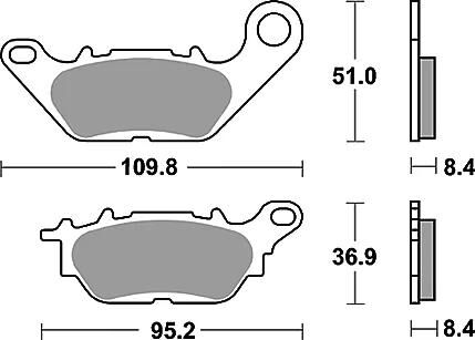 TRW bremsbelag mcb 812 brake pads organ. mcb 812