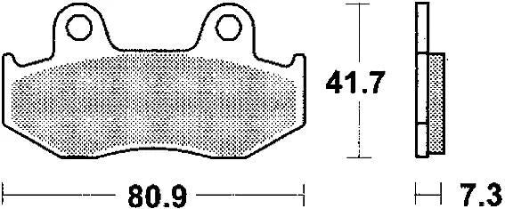 TRW bremsbelag mcb 534 brake pads organ. mcb534srm