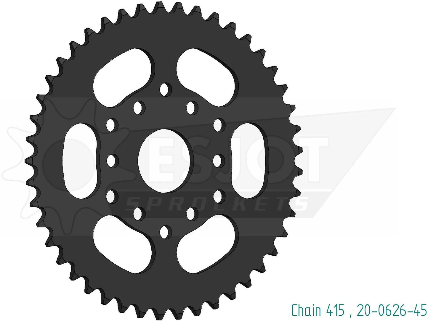 ESJOT kettenrad 0626 chain wheel 415 45z steel black