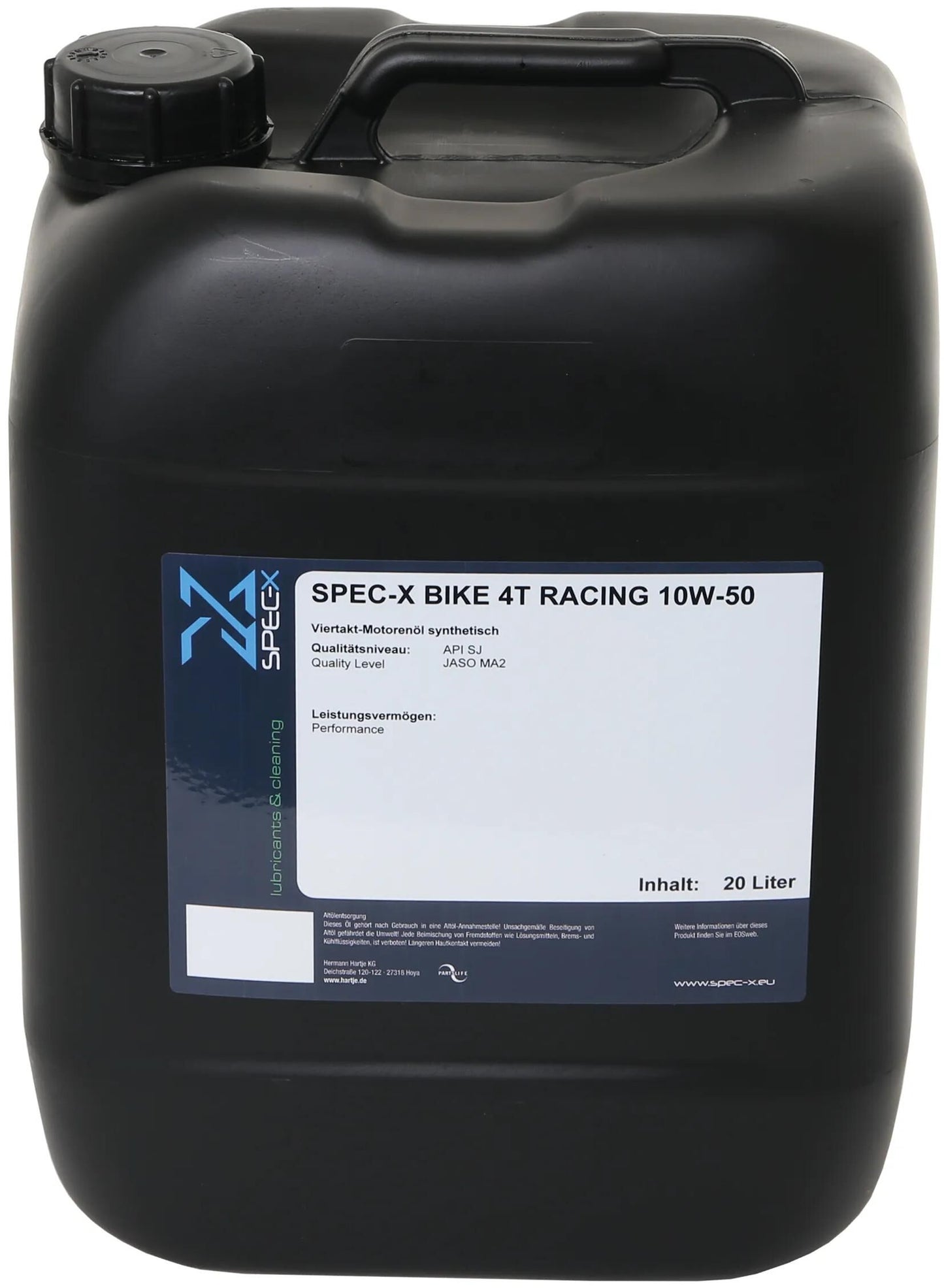 SPEC-X motoröl bike 4t racing motor oil 4t 10w-50 raci 20l bike