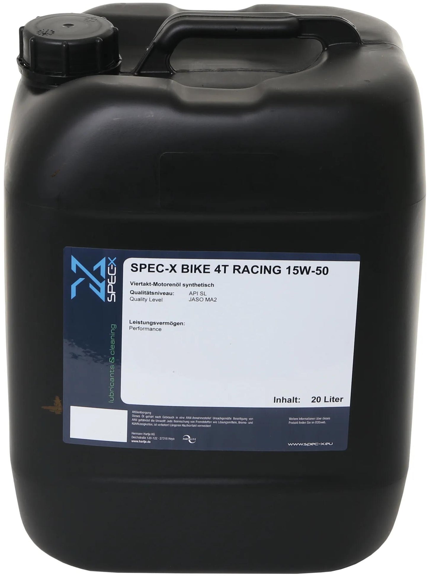 SPEC-X motoröl bike 4t racing motor oil 4t 15w-50 raci 20l bike