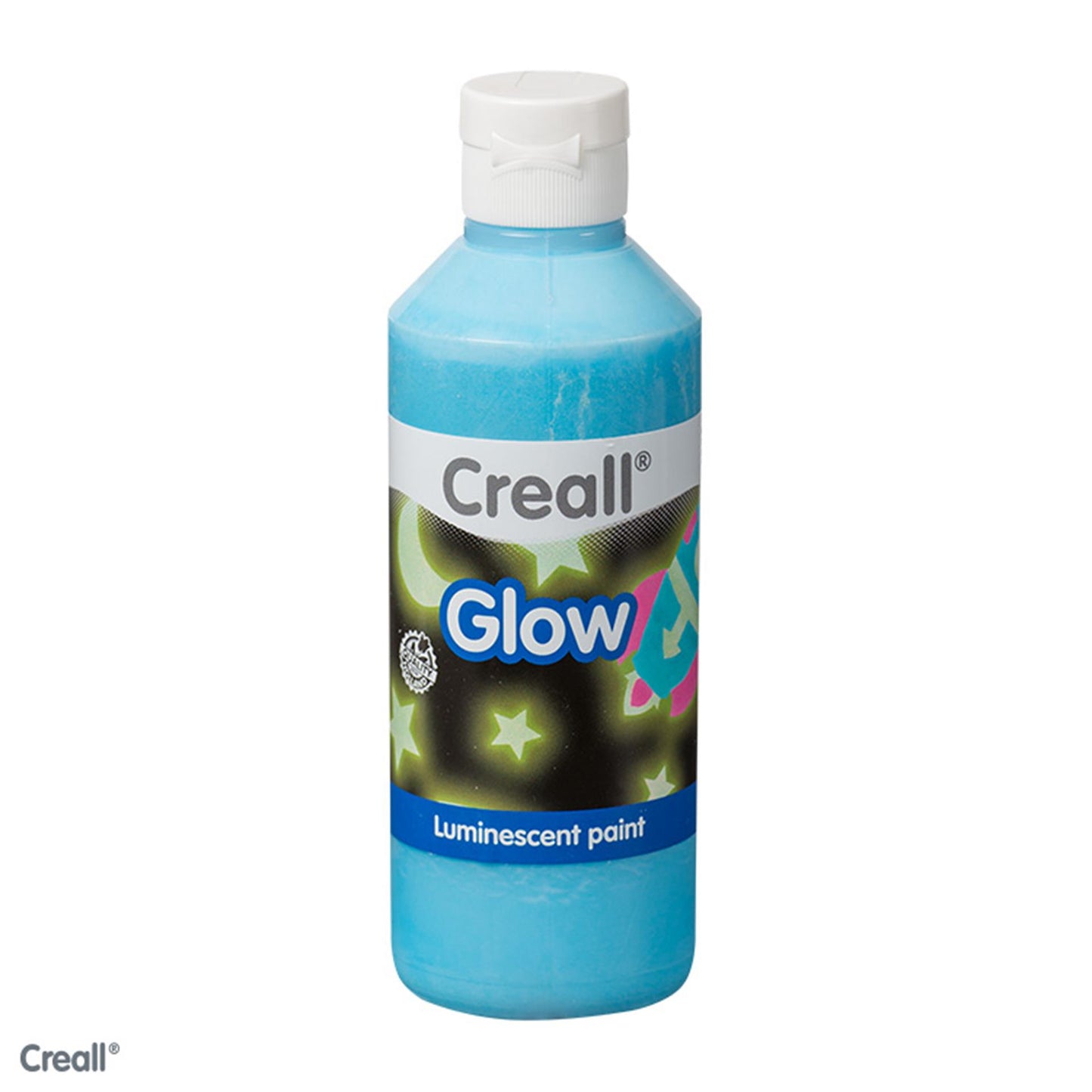 Creall glow in the dark verf blauw 250ml