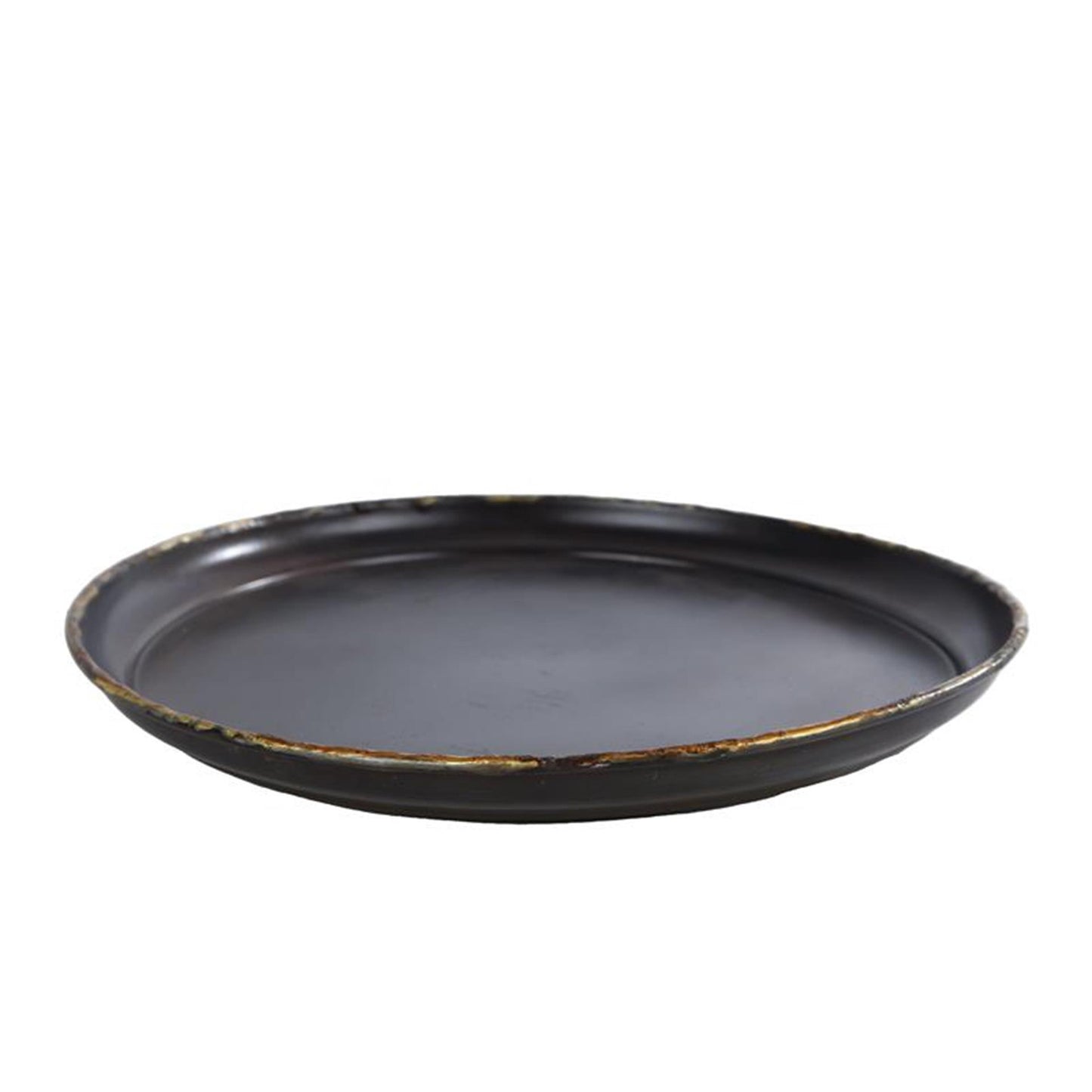 CosyDecor Onderbord antiek bruin metaal dia 25cm