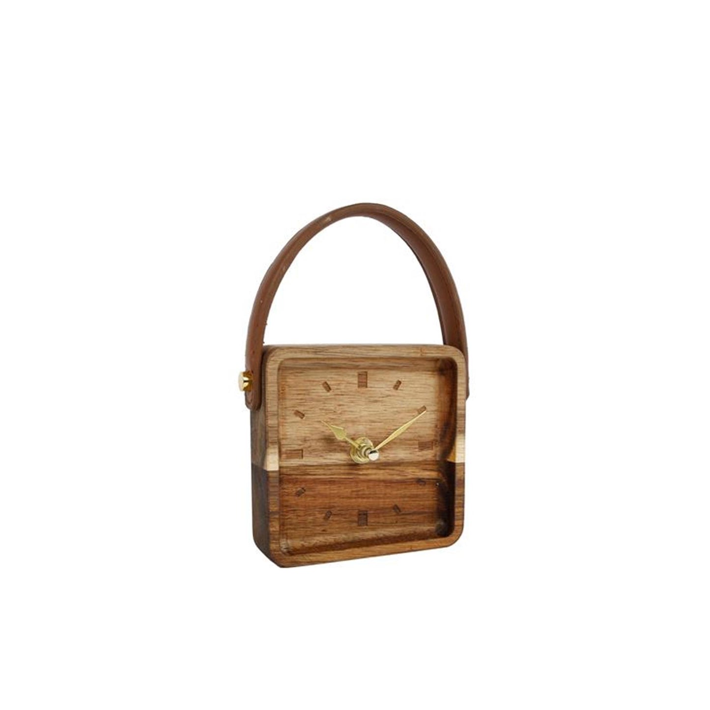 CosyDecor Klok vienne hout 11x11x3,2cm