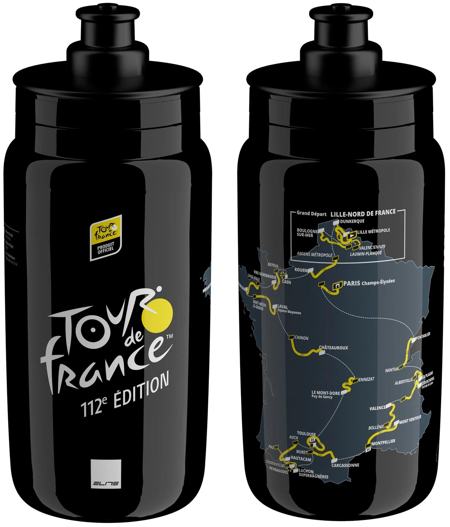 ELITE trinkflasche fly tour de france trinkfl. fly tour d e france black 550ml