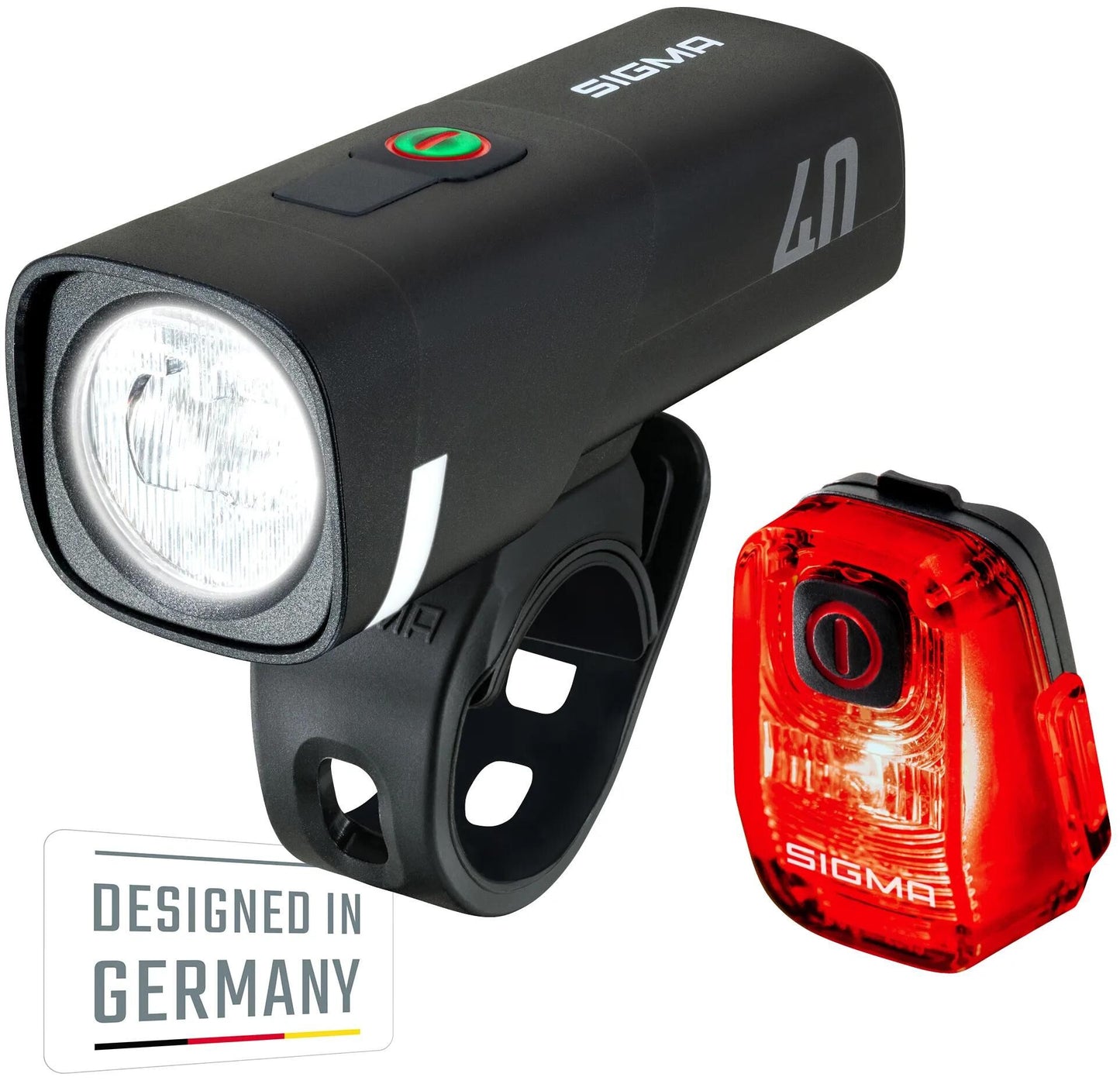 SIGMA SPORT leuchten-set aura 40 hiro 10 sigma battery light set aura 40 + hiro 10