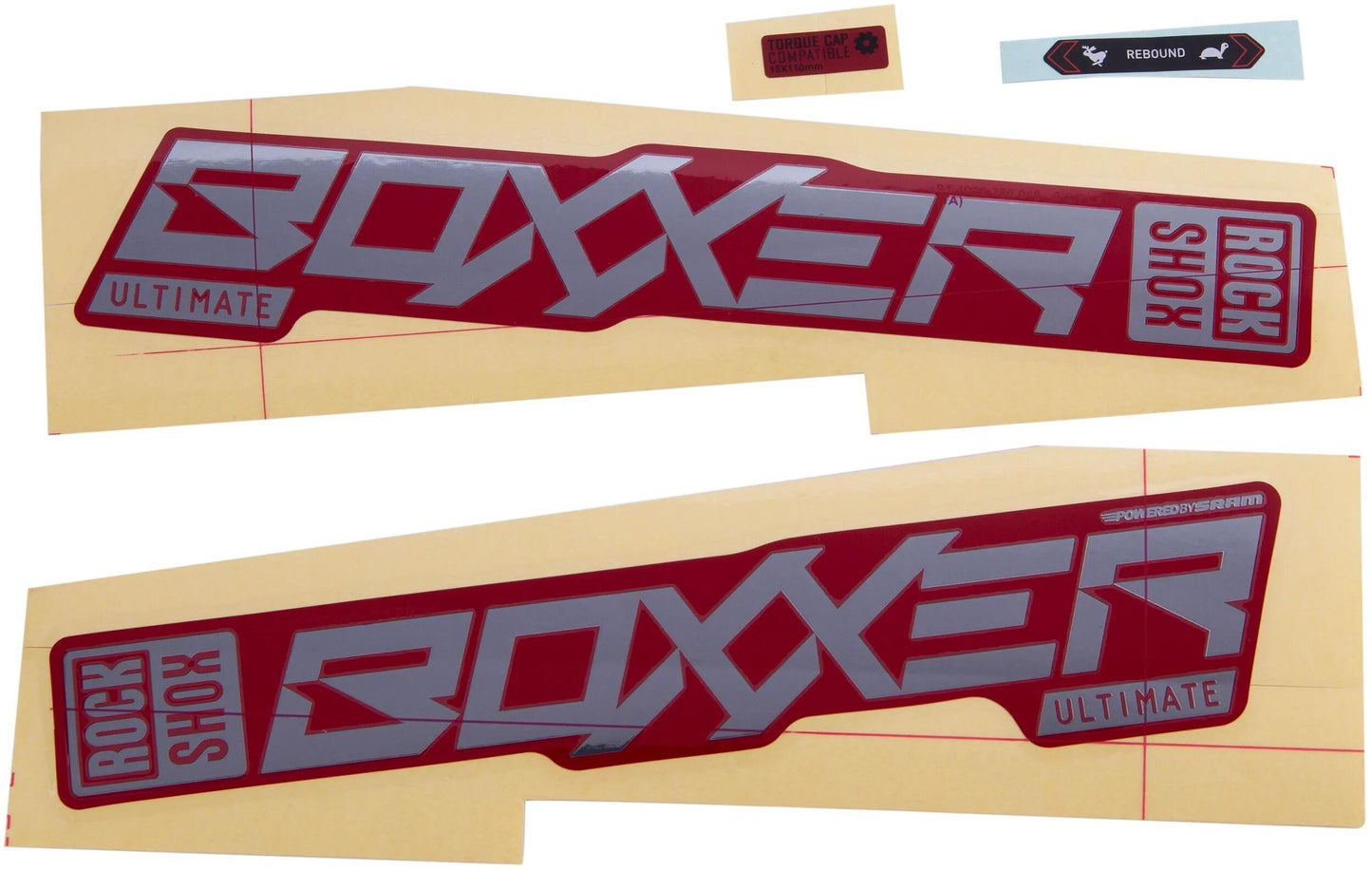 ROCKSHOX dekor set decal set rs boxxer ult. f.red