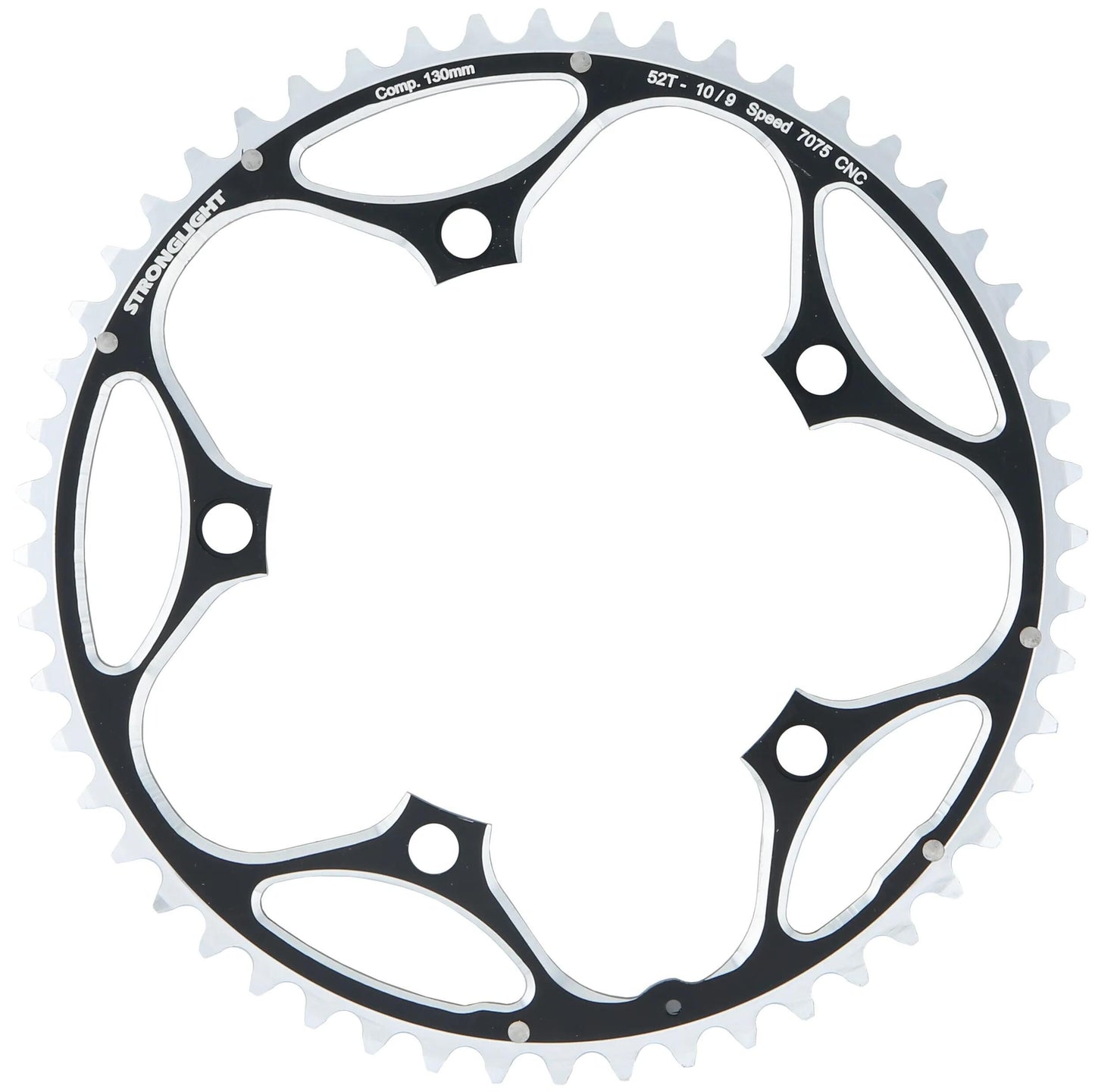 STRONGLIGHT kettenblatt type s 7075 t6 chainring 7075t6 black 130 mm lochkr. 52z.