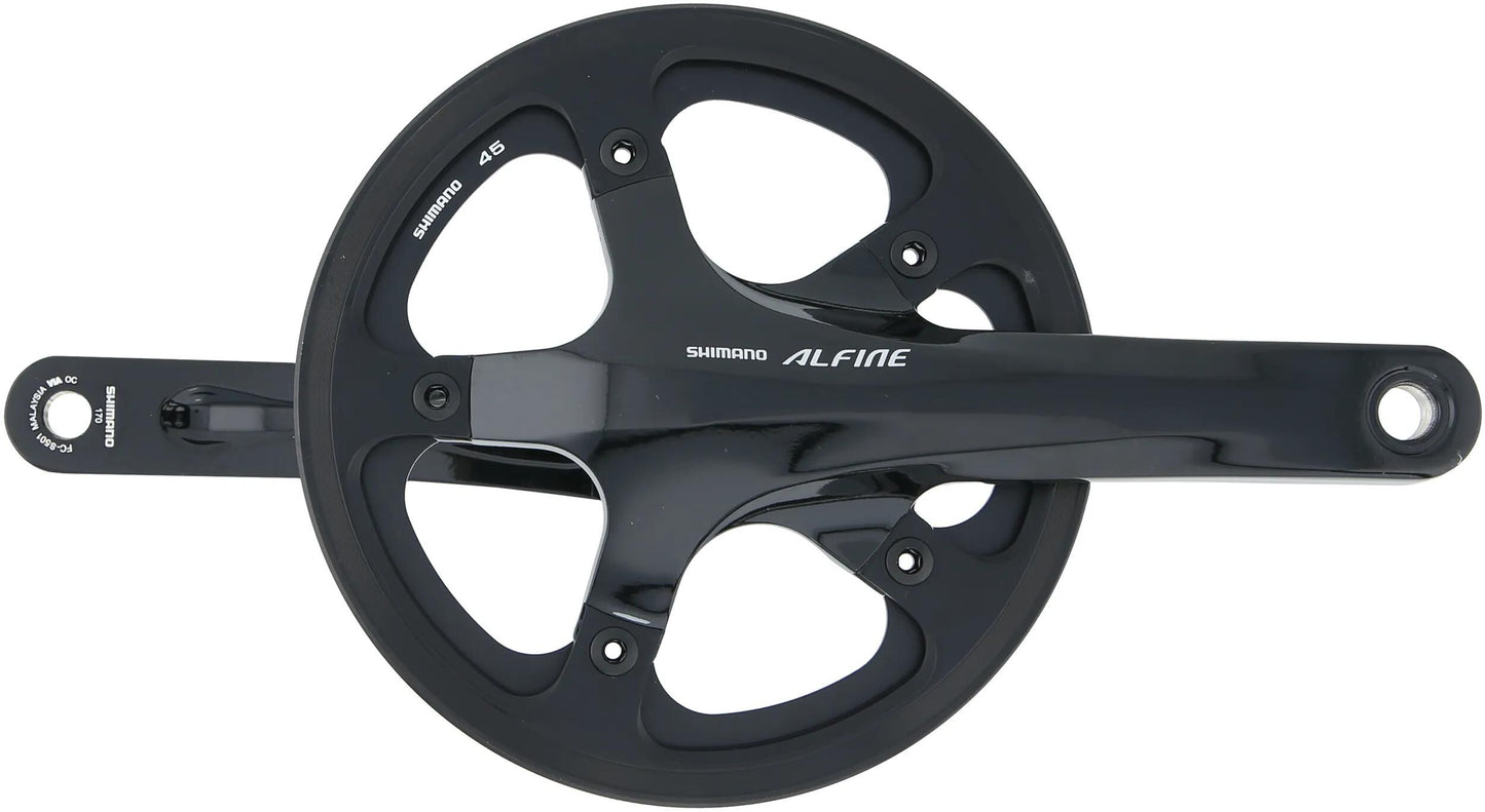 SHIMANO kettenradgarnitur alfine fc-s501 crankset shim.alfi.fcs501 45t.170mm ht2 1sp bl.