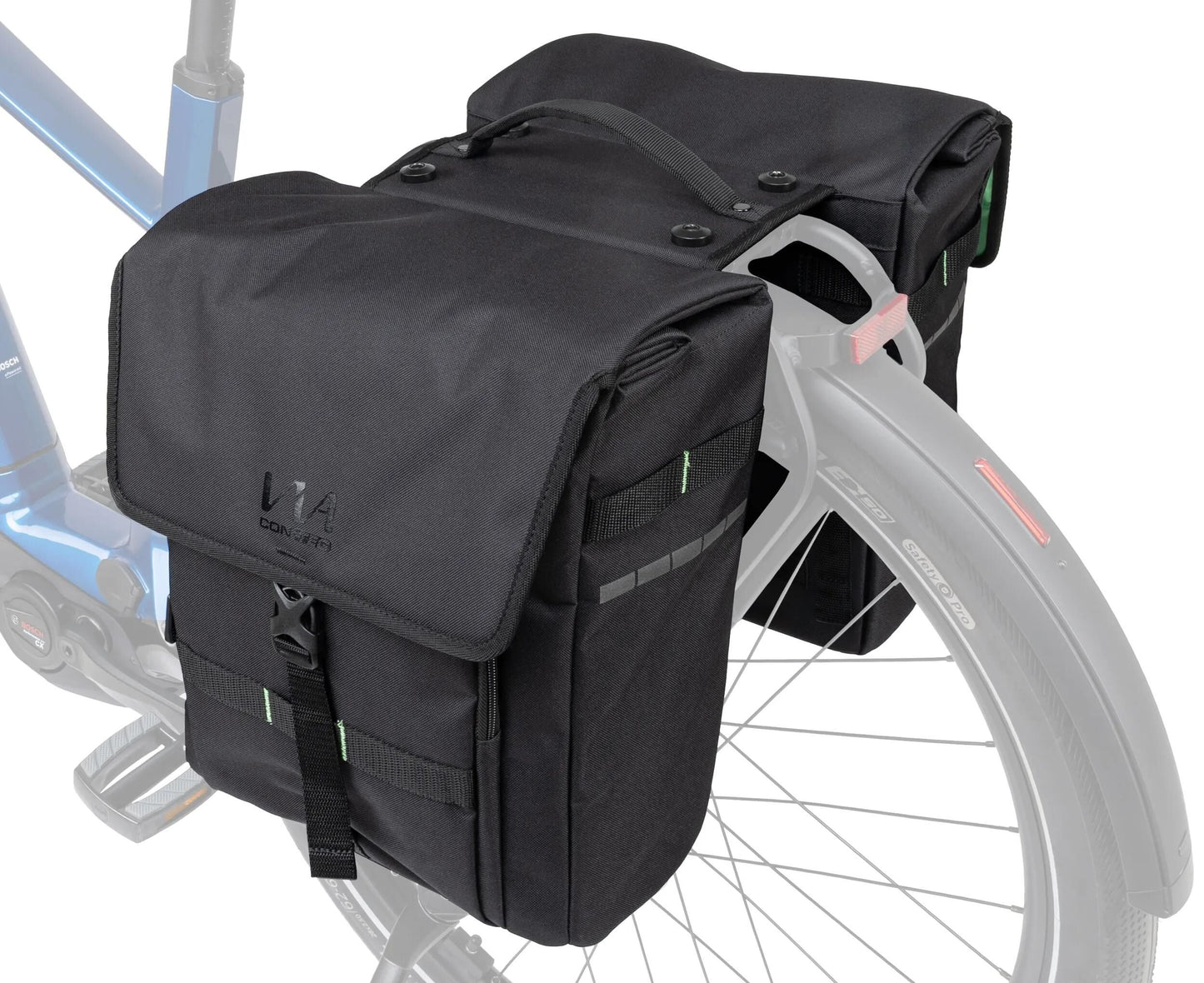 CONTEC doppeltasche via weekender ct twin bags via weeke nder mik 2.0 black