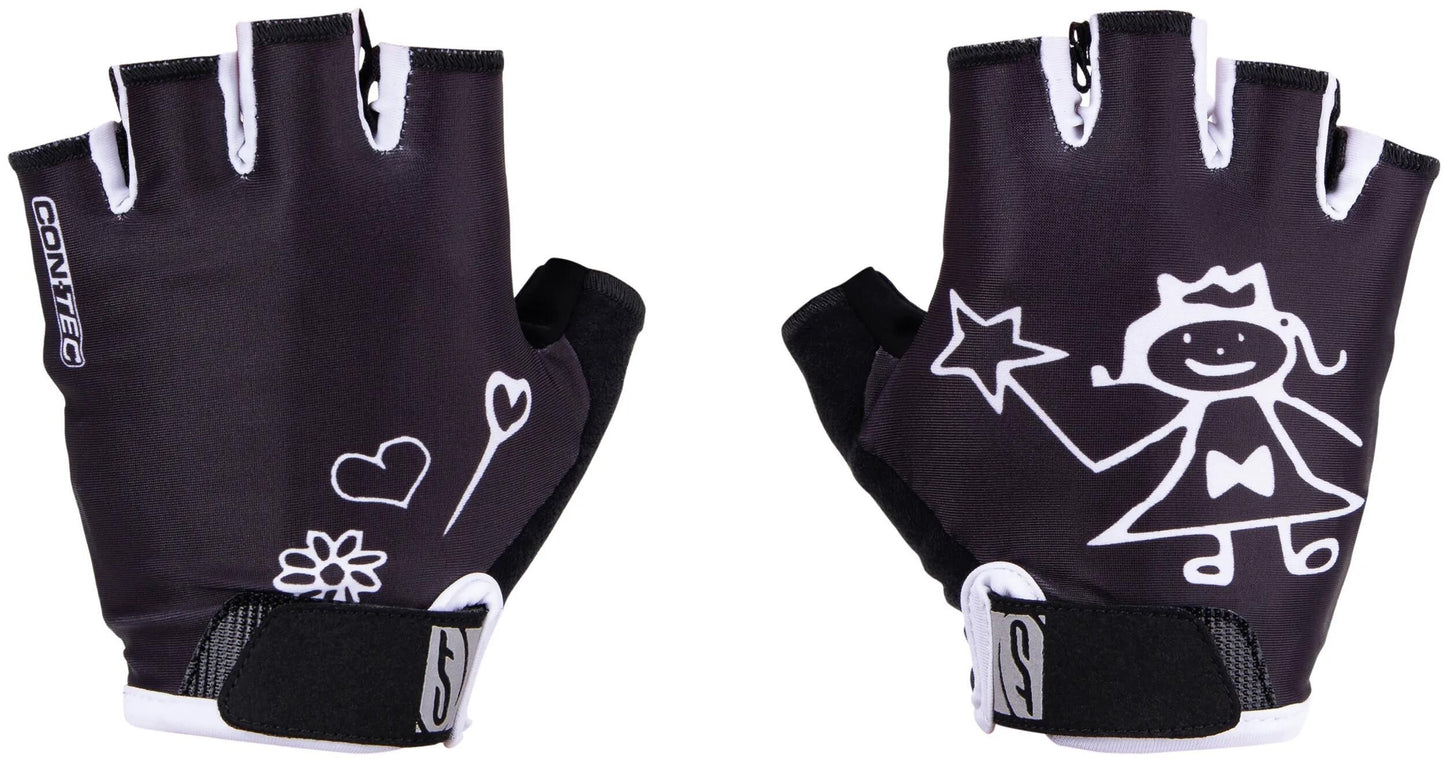 CONTEC kinderhandschuh girly ct glove girly black white - l
