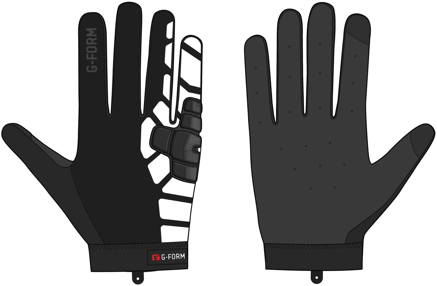 G-FORM handschuh bolle winterhandschuhe glove bolle winter xs black white