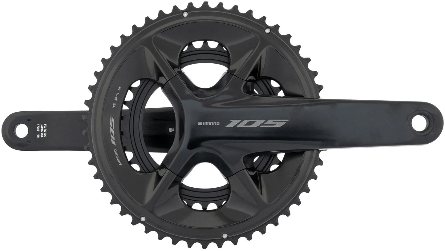 SHIMANO kettenradgarnitur 105 fc-r7100 shim.krg 105 fcr7100 50 34 172.5 schw 12f ht2