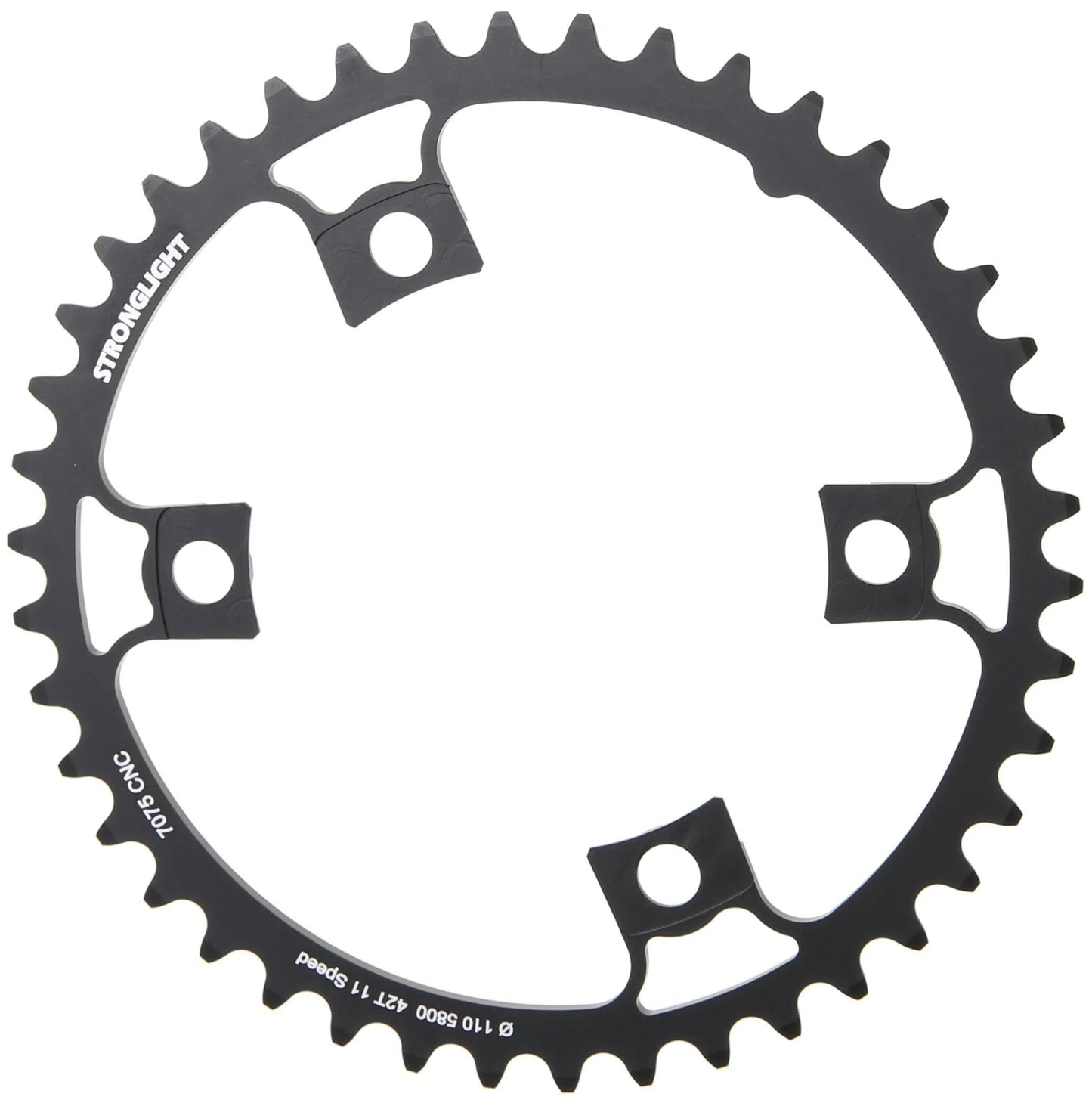 STRONGLIGHT kettenblatt chain ring strongl. 42t inner alu black