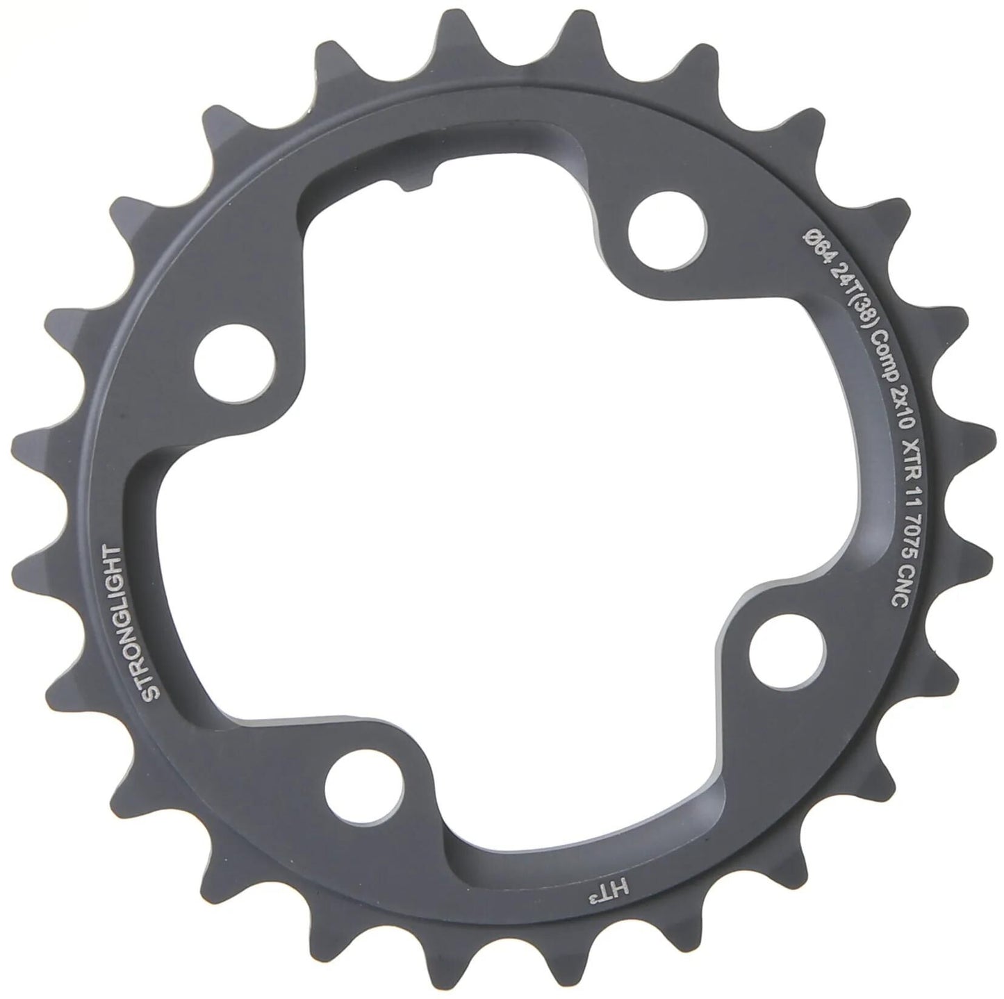 STRONGLIGHT kettenblatt ht3 chain ring strongl. ht3 24t inner alu black