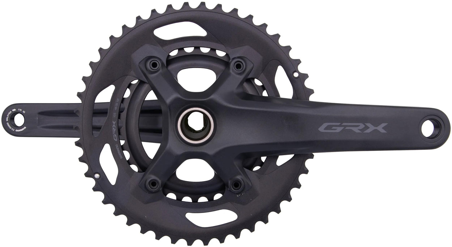 SHIMANO kettenradgarnitur grx fc-rx600 crankset shim.grx fcrx600 30 46t.175mm ht2 10sp bl.