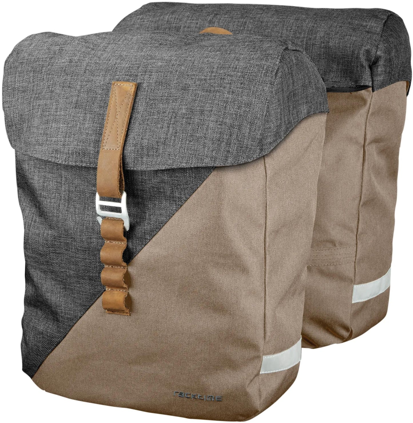 Racktime doppeltasche heda double bag heda desert sand dust grey