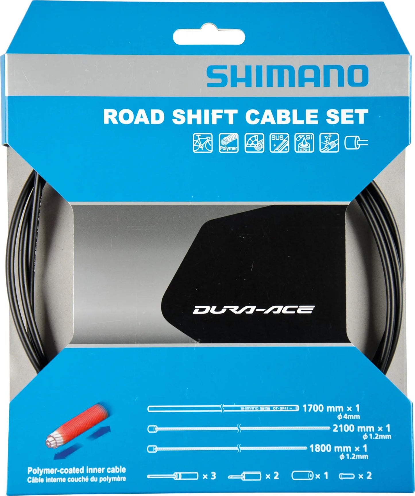 SHIMANO schaltzug-set dura ace bc-9000 shim.derail.cab.set da bc9000 polymer bl.