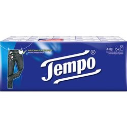 Zakdoekjes Tempo 15 stuks Wit