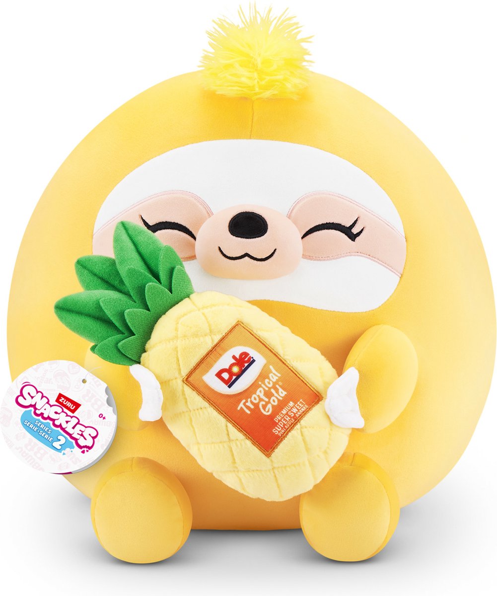 SNACKLES series 2 - luiaard sandy met dole ananas - 35 cm van zuru