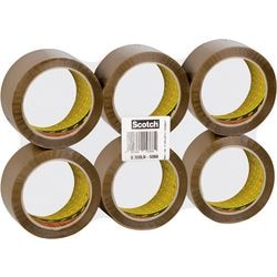 Verpakkingstape Scotch Low Noise 50mmx66m Bruin