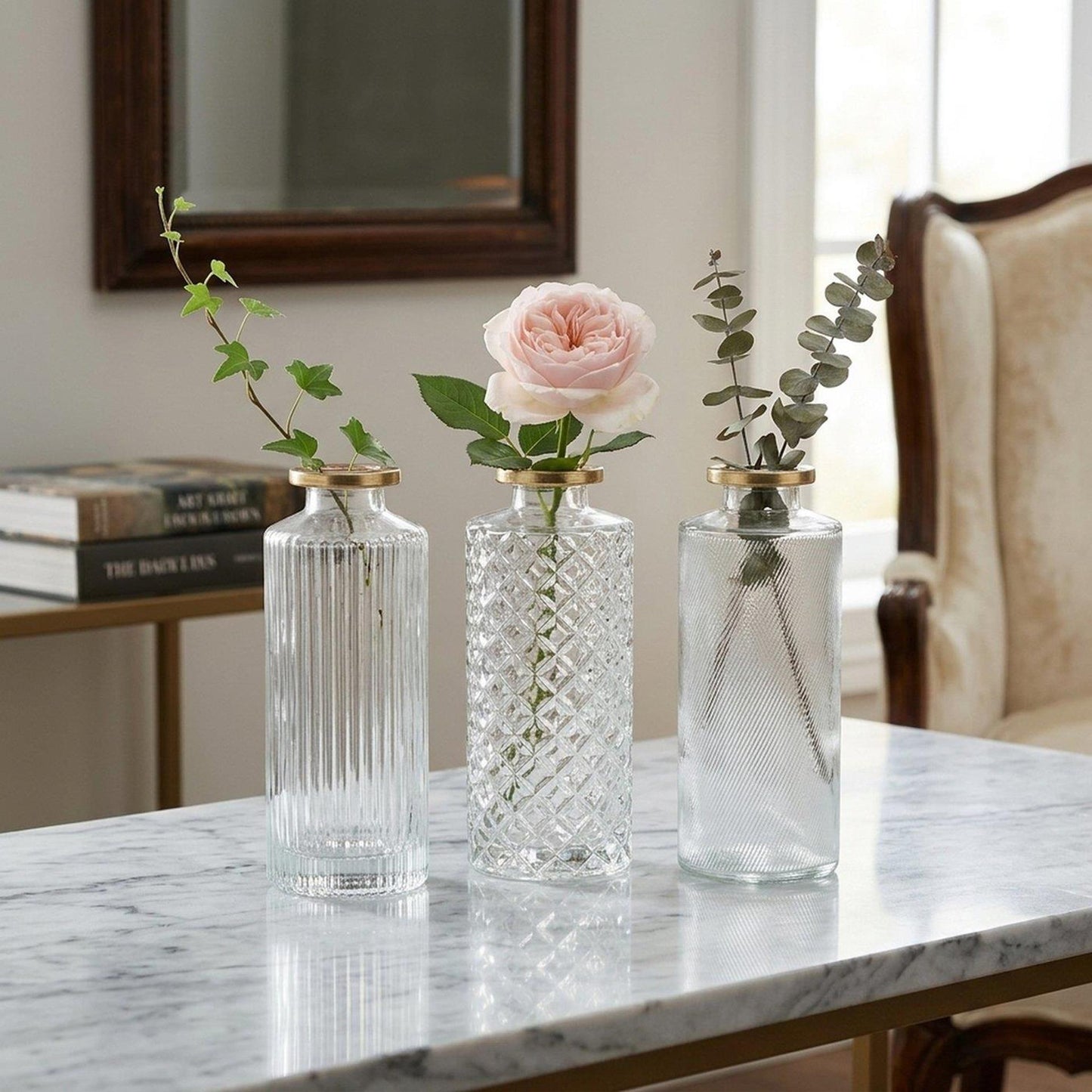 Boltze Home Vaasje adore ø5x13cm transparant glas
