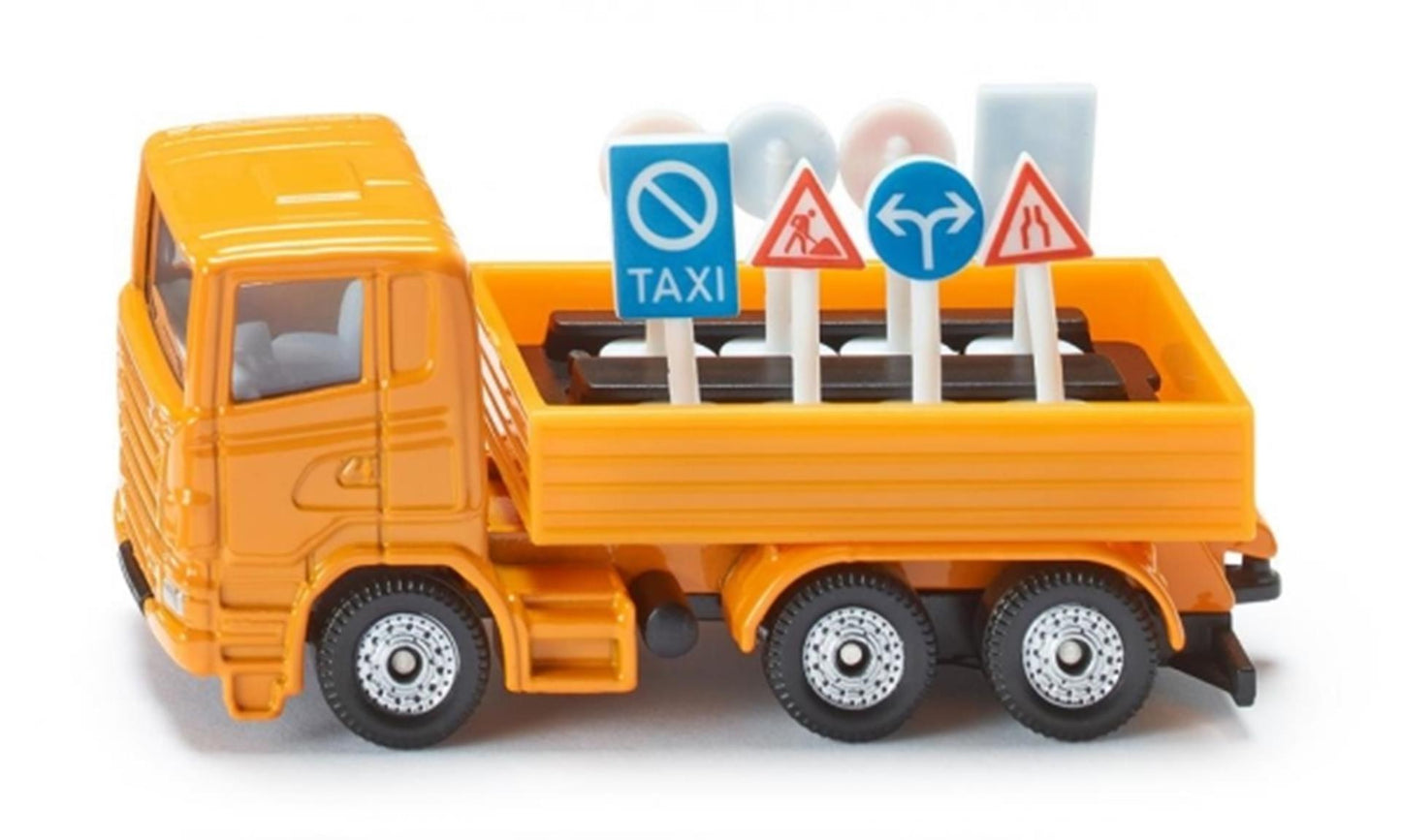 Siku 1322 truck met verkeersborden 7,7cm