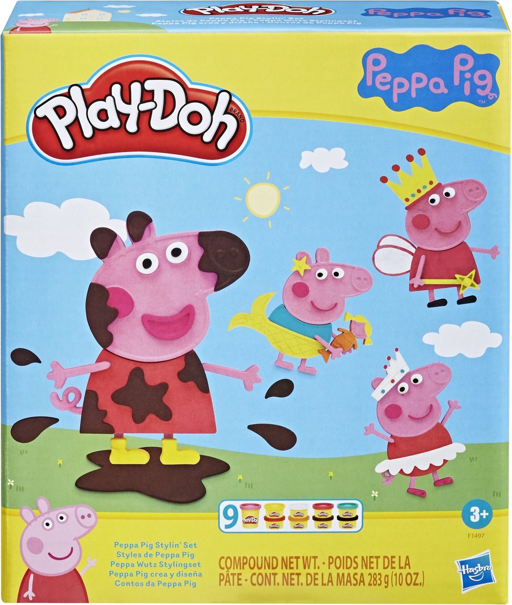 Play-Doh peppa pig styling speelset - boetseerklei - inclusief 9 potjes