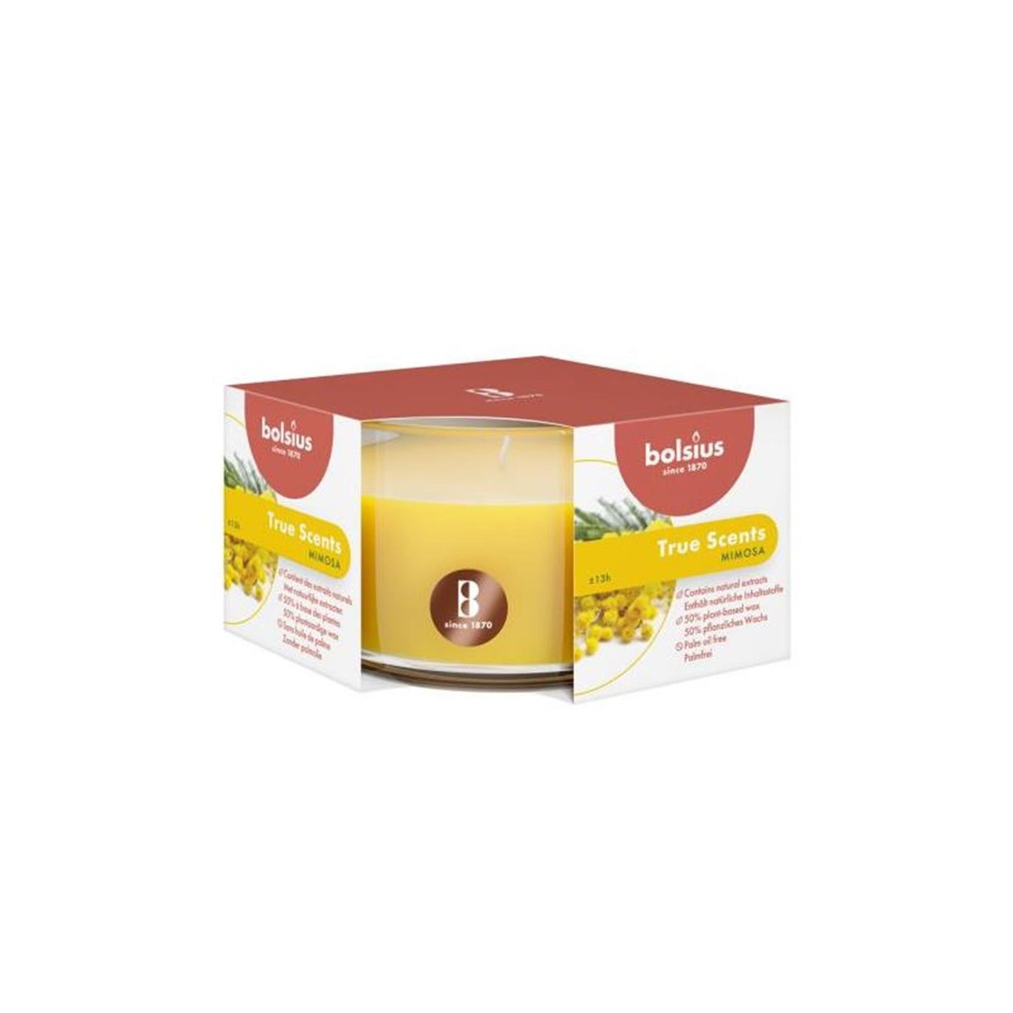 Bolsius geur stompkaars 50 80 mimosa