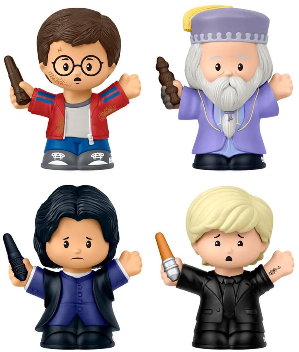 Mattel harry potter and the half-blood prince fisher-price little people collector mini figuur 4-pack 7 cm mini-figuur