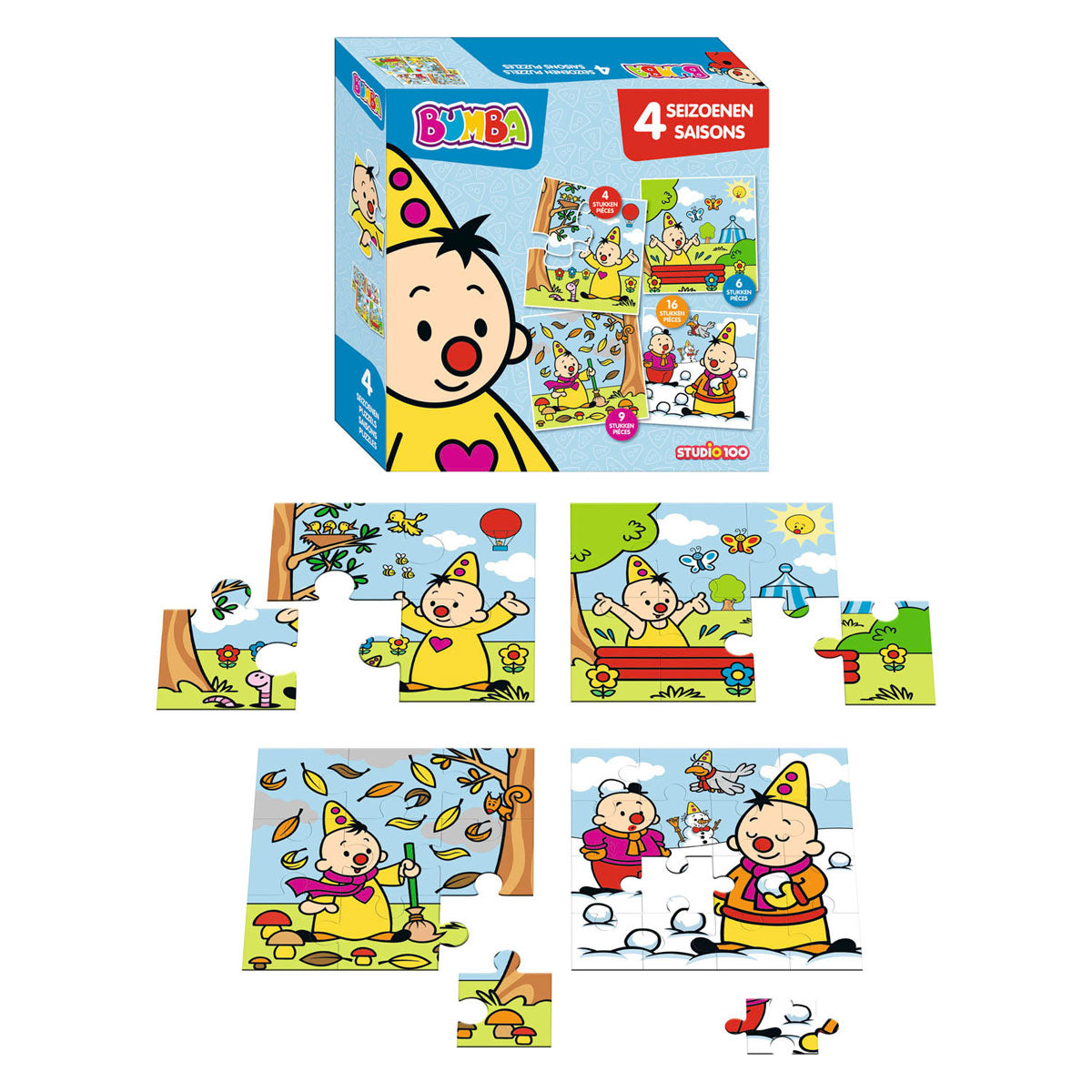 Studio 100 Bumba 4 in 1 puzzel - seizoenen