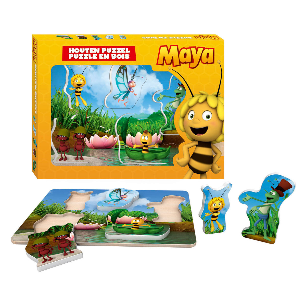 Studio 100 Maya houten puzzel met dikke stukken - formaat a4