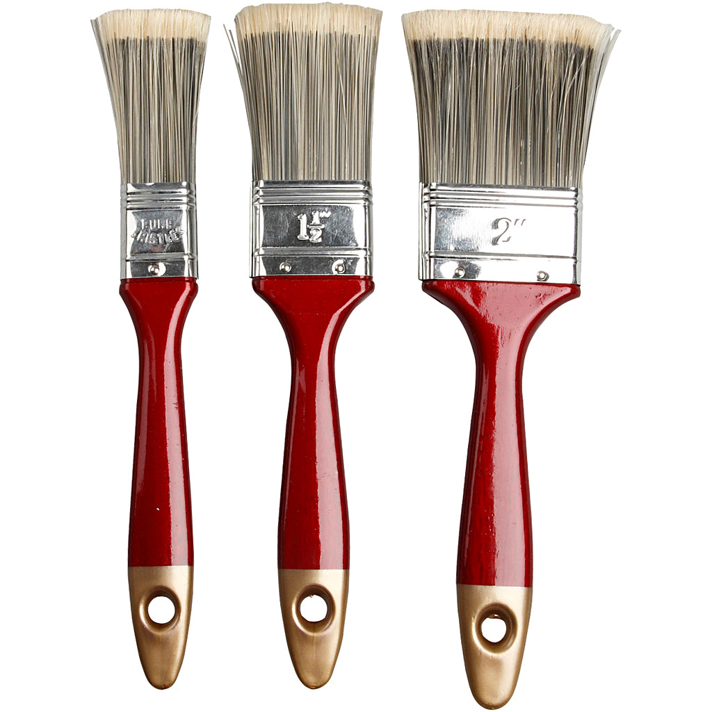 Creativ Company Https: www.cchobby.nl vernis-kwasten-l-20-cm-b-25-50-mm-plat-3-stuk-1-doos