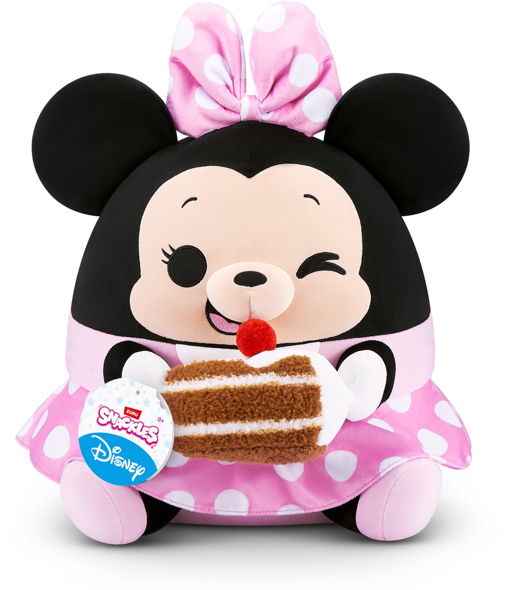 SNACKLES disney knuffel van 35 cm (minnie) van zuru