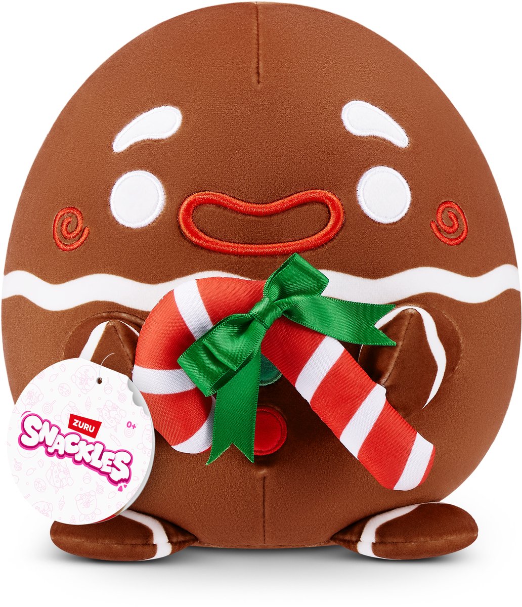 SNACKLES kerstserie 2 knuffel van 20 cm (ginger) van zuru