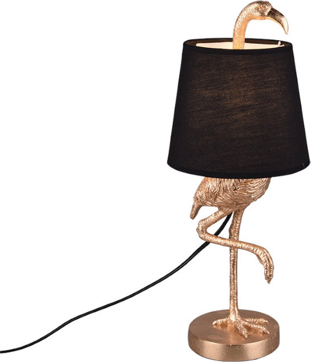 RL LIVE YOUR LIGHT Reality lola - tafellamp - goud - excl. 1x e14 3,5 w - snoerschakelaar