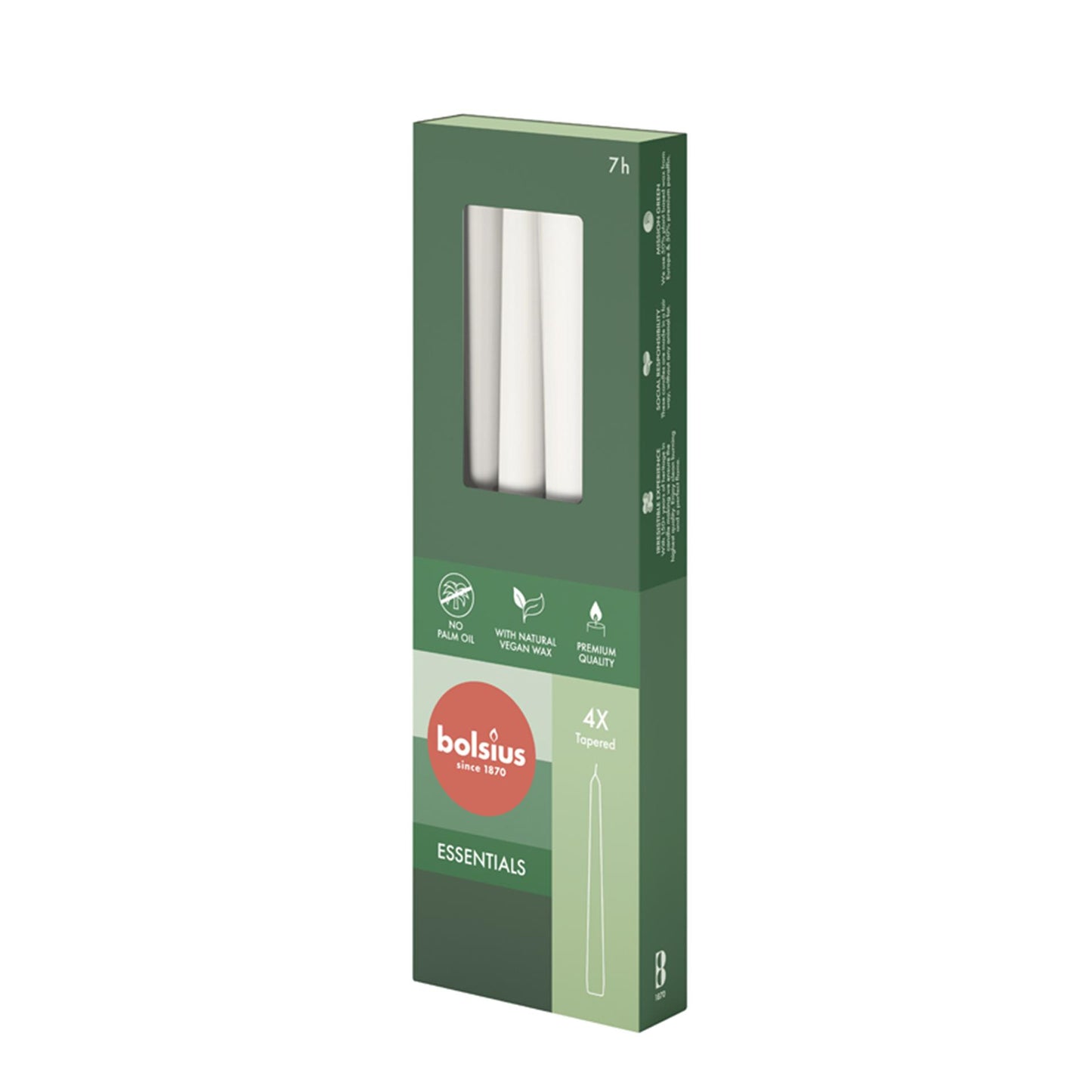 Bolsius gotische kaarsen cloudy white 4x
