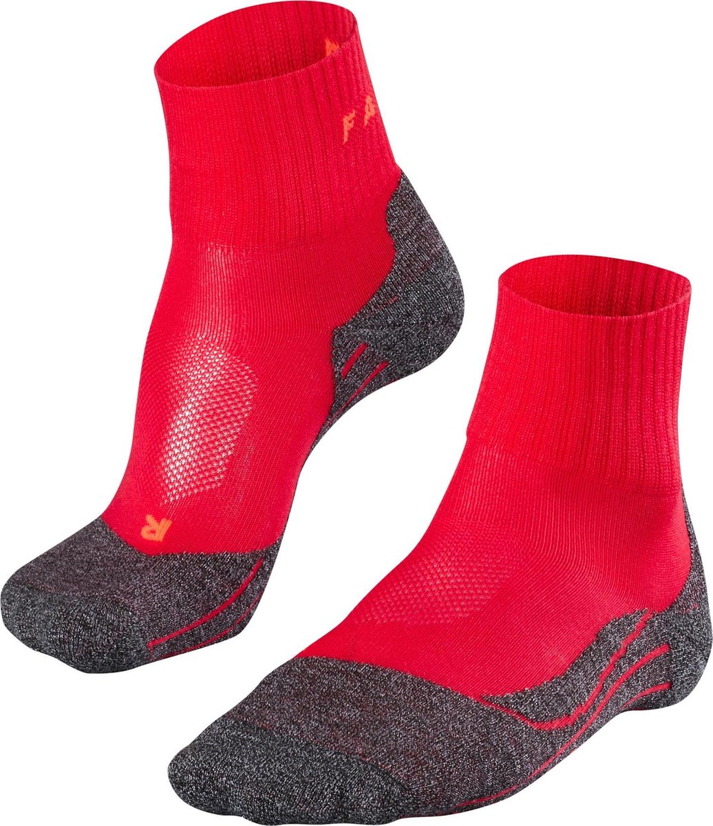 FALKE tk2 cool short anti-blaar dik lyocell functioneel materiaal wandelsokken dames rood - maat 39-40
