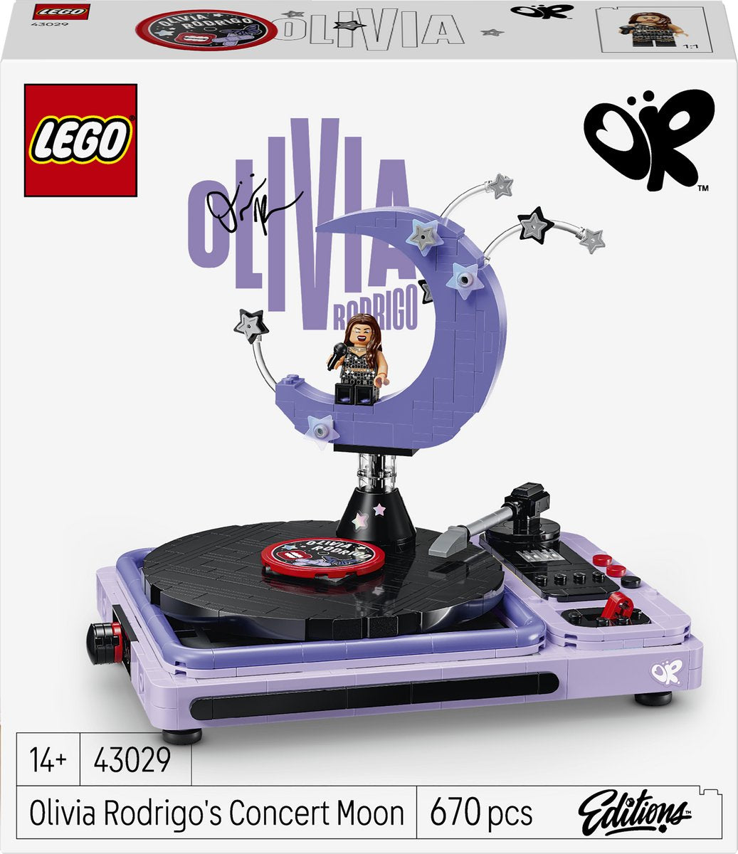 LEGO editions olivia rodrigo's concertmaan muziek bouwpakket voor kinderen en tieners - 43029