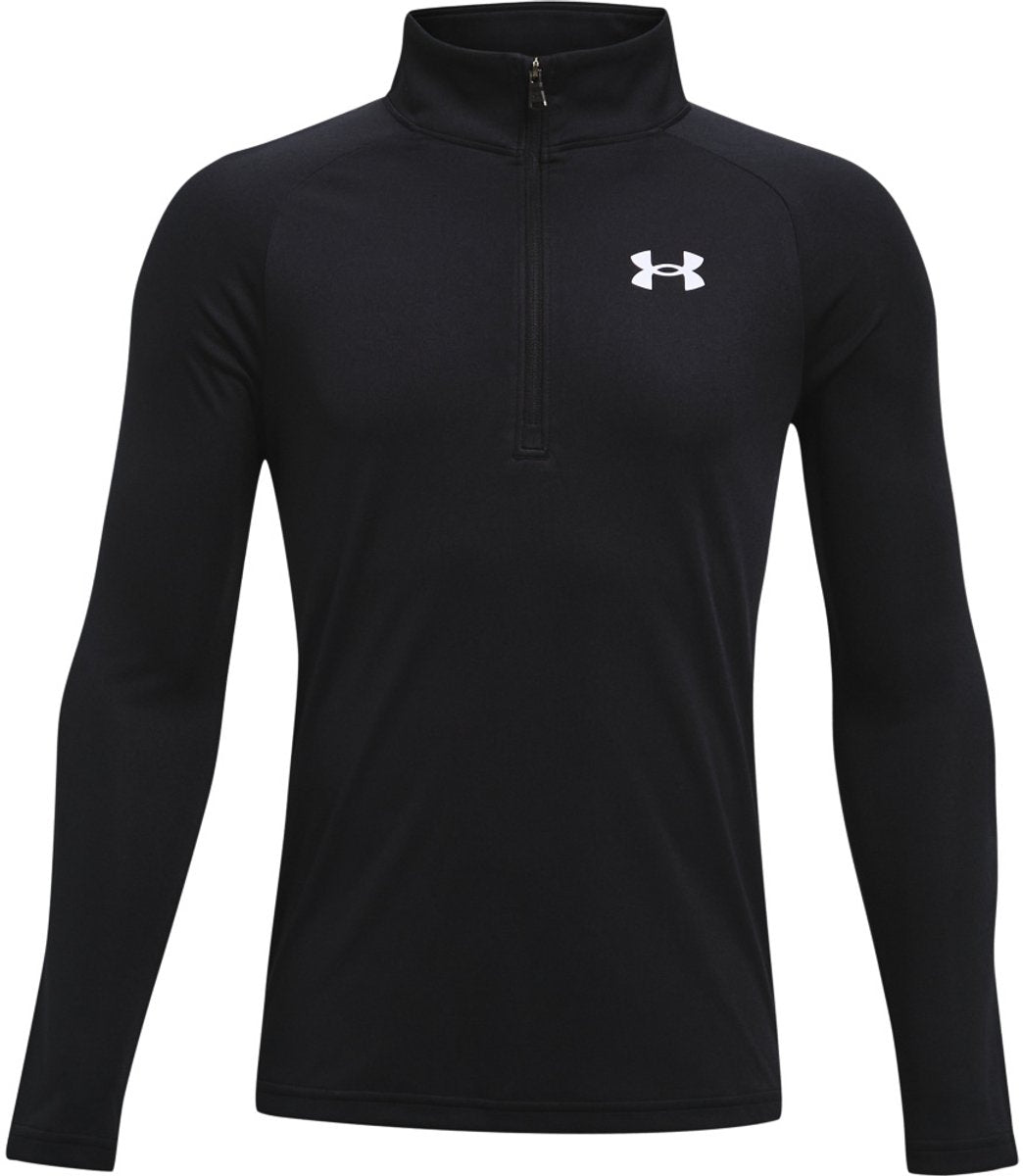 Under Armour ua tech 2.0 1 - 2 zip unisex sporttrui - zwart - wit