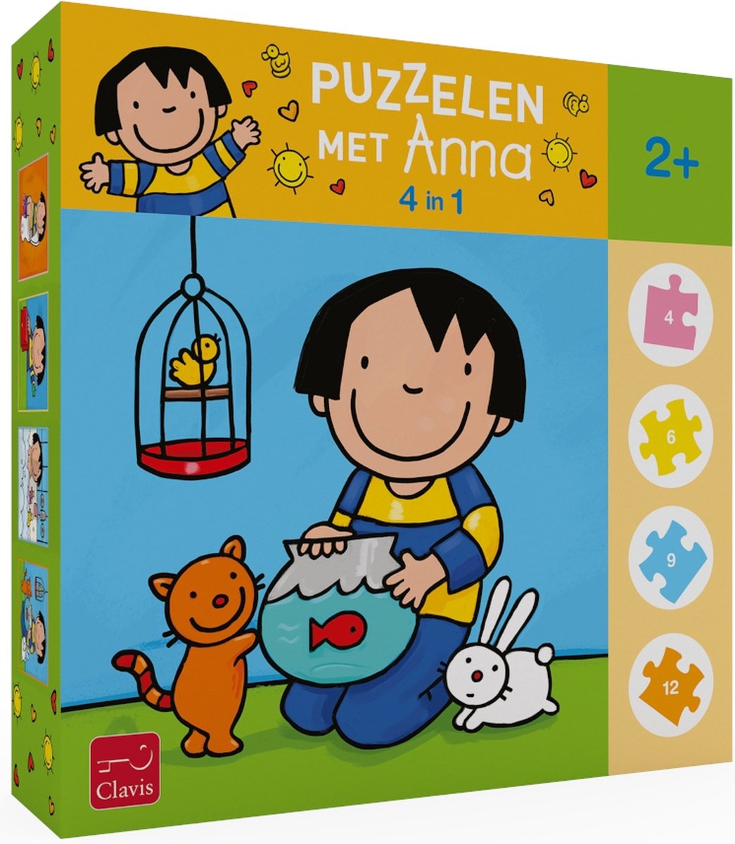 Uitgeverij Clavis Puzzelen met anna. 2+.