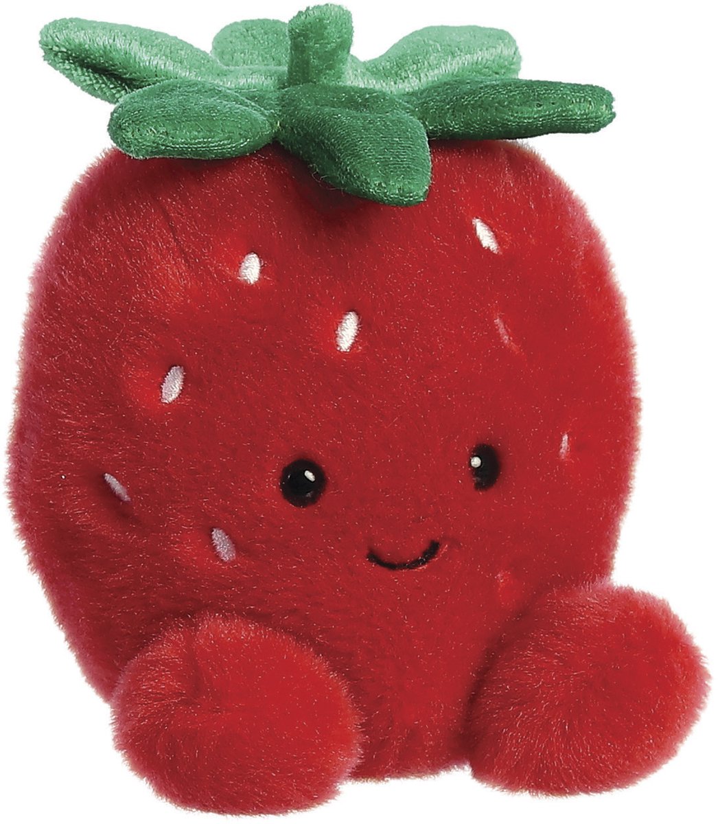 Aurora palm pals juicy strawberry knuffel - 13 cm