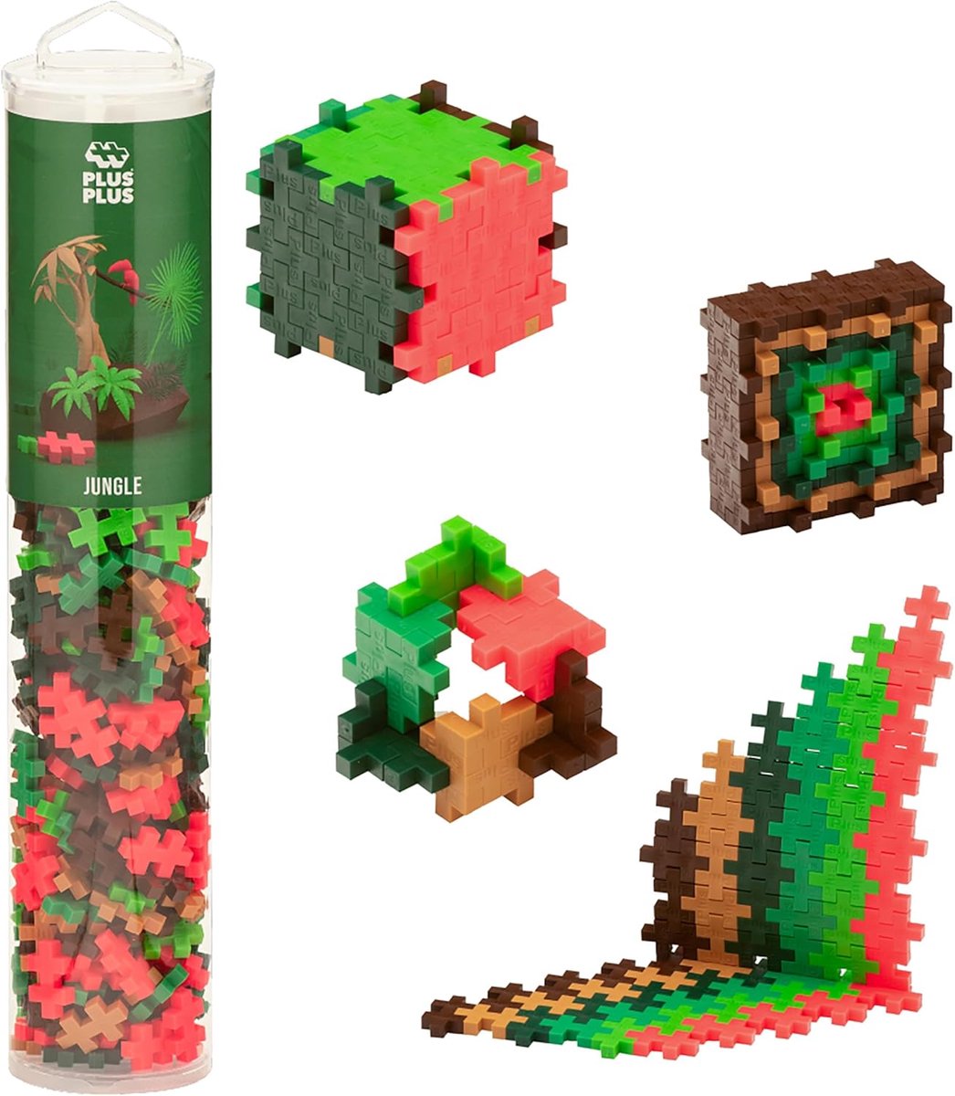 Plus-Plus tube jungle 240 delige bouwset - 4263 - bouwspeelgoed - constructiespeelgoed - set met bouwstenen - vanaf 5 jaar
